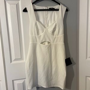 Lulu’s Medium White Cutout Bodycon Mini Dress. Never worn, tags on.